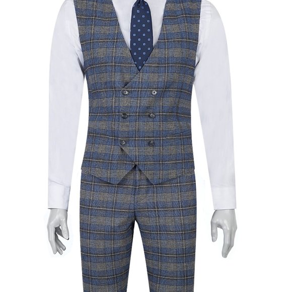 TWEEN Blue Suit with Vest - Picture 2 of 5